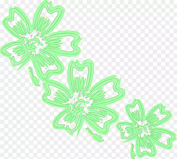 花卉电脑图标剪贴画绿花