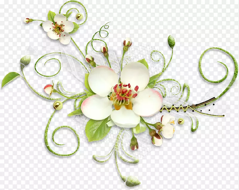 桌面壁纸插花艺术-绿色花卉
