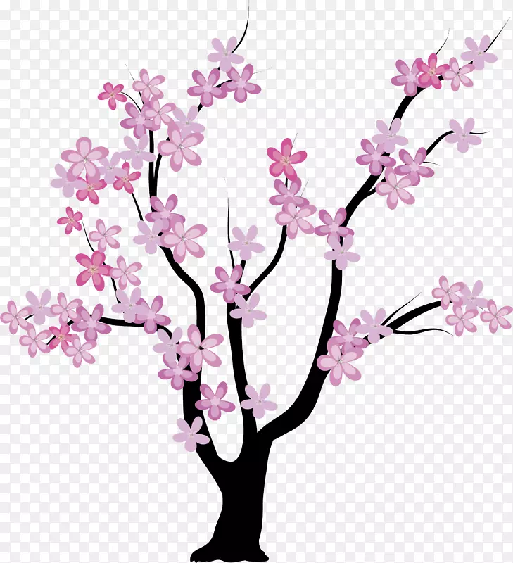 树抽象艺术-免费樱花