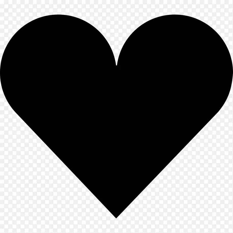 心脏电脑图标剪辑艺术-黑色背景
