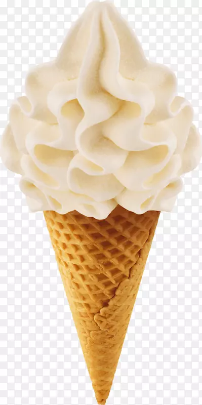 冰淇淋锥牛奶那不勒斯冰淇淋-软