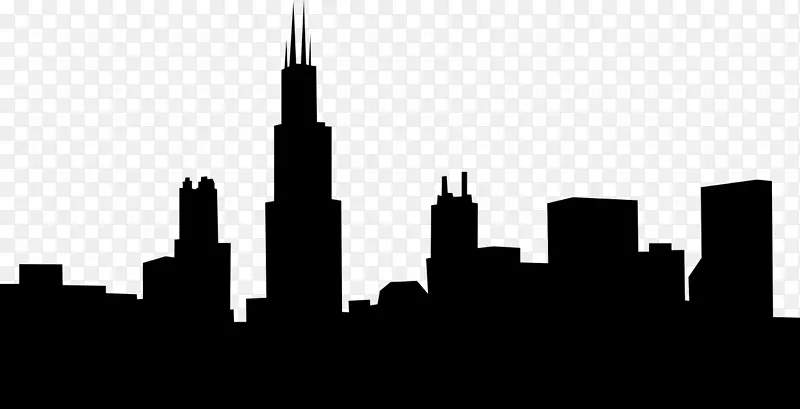 芝加哥天际线免费剪贴画-城市