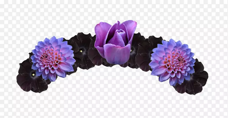 花冠头带紫玫瑰花冠