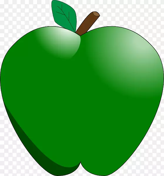 苹果卡通剪贴画-绿色苹果