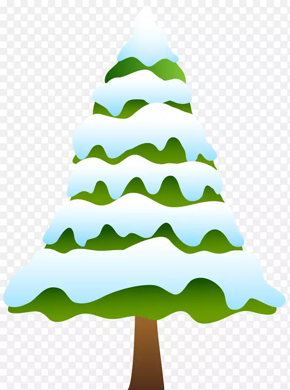 雪松圣诞树剪贴画-松树