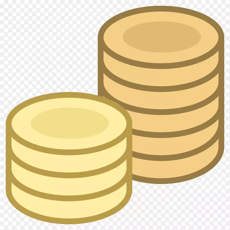 硬币计算机图标货币业务.硬币堆叠