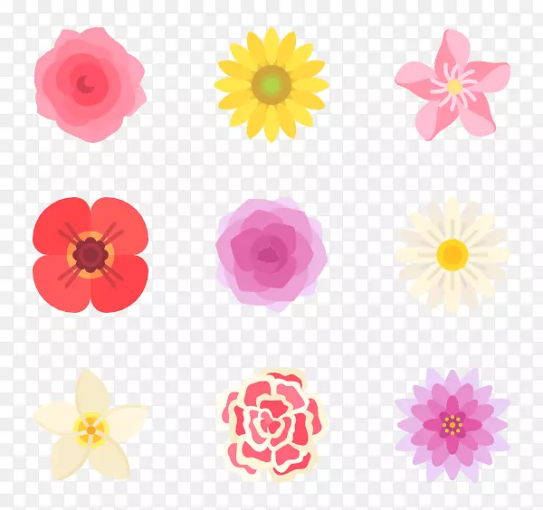 花卉电脑图标剪贴画.花卉