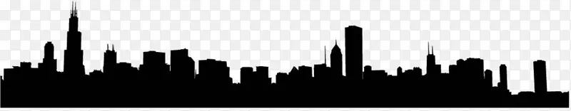 芝加哥天际线轮廓城市