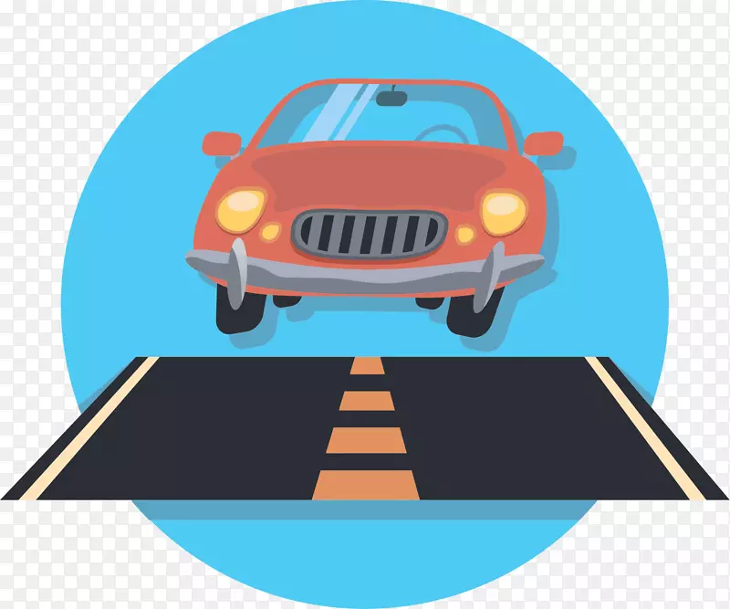汽车道路交通灯电脑图标剪贴画-车顶