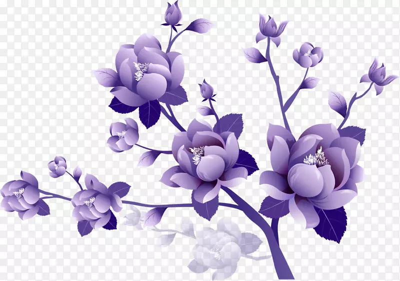 紫花剪贴画-番红花