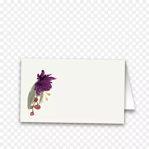 纸紫色紫丁香紫色薰衣草手绘