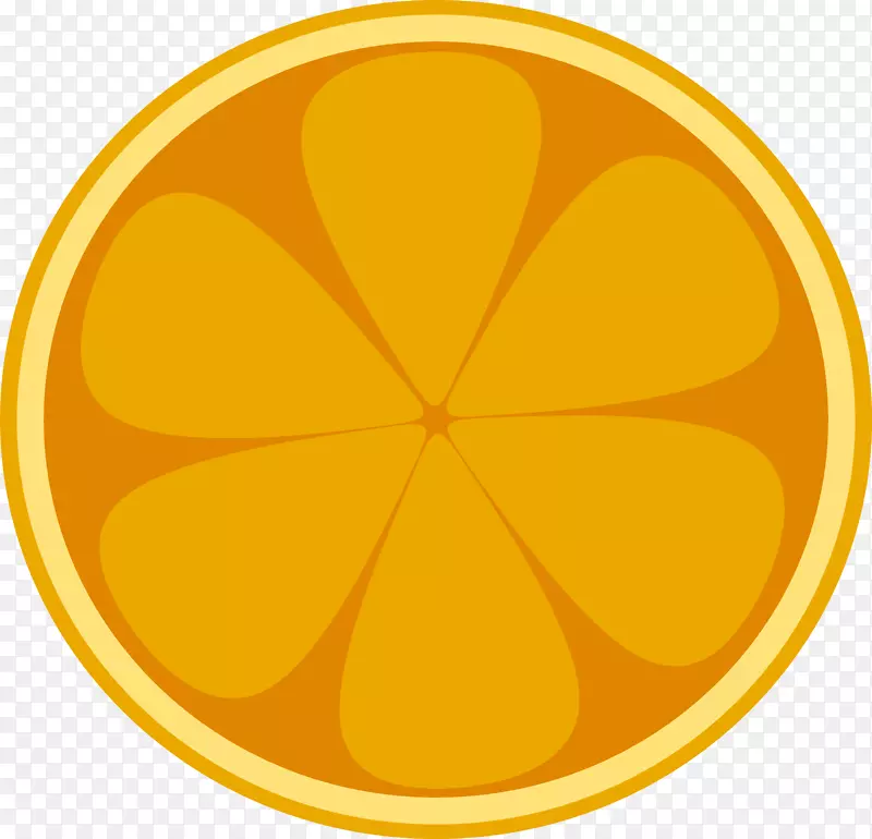 橙色食品黄色符号圆形-橙色水果