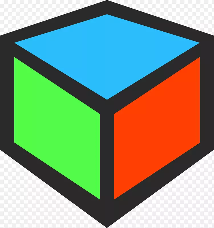 立方体电脑图标三维空间剪贴画立方体