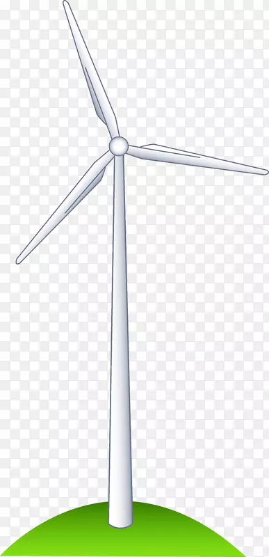 风电场风力发电机风车风电剪贴画