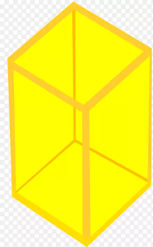 黄色立方体剪贴画-立方体