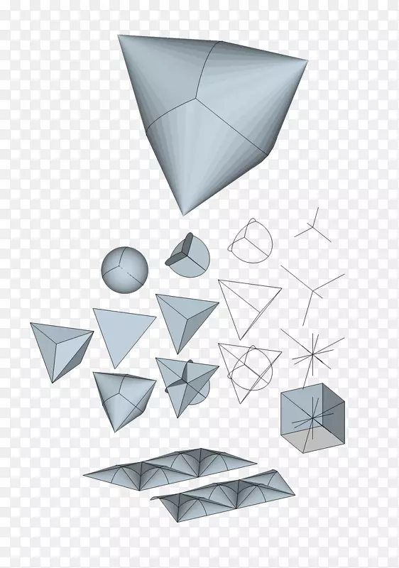 四面体几何球三角形折纸