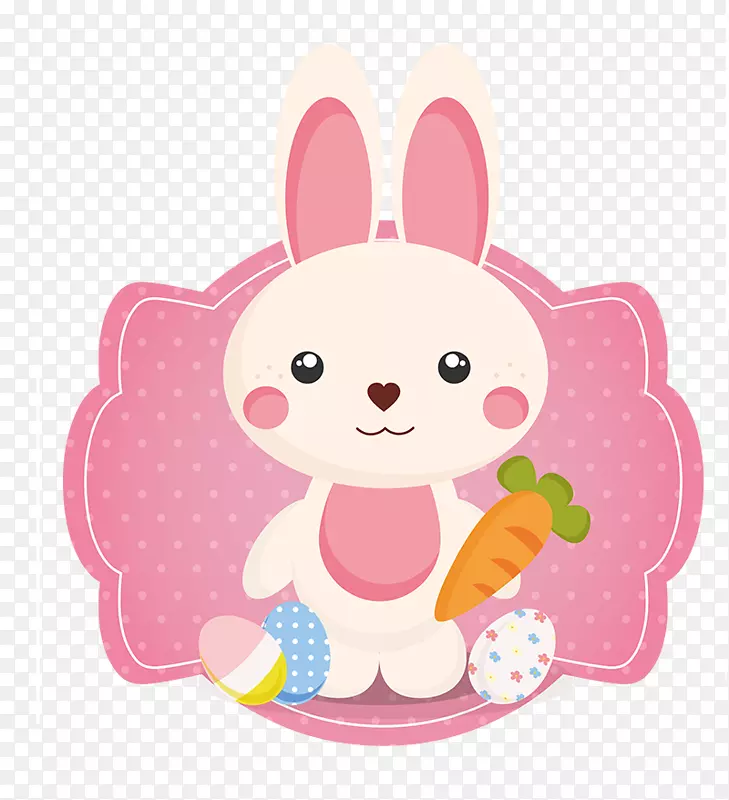 复活节兔子纸标签胶-帕斯科