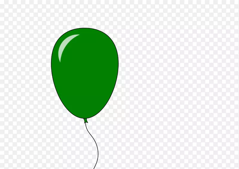 气球绿色剪贴画-气球