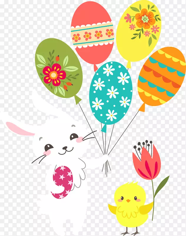 复活节兔子贺卡及便条卡复活节明信片-帕斯科