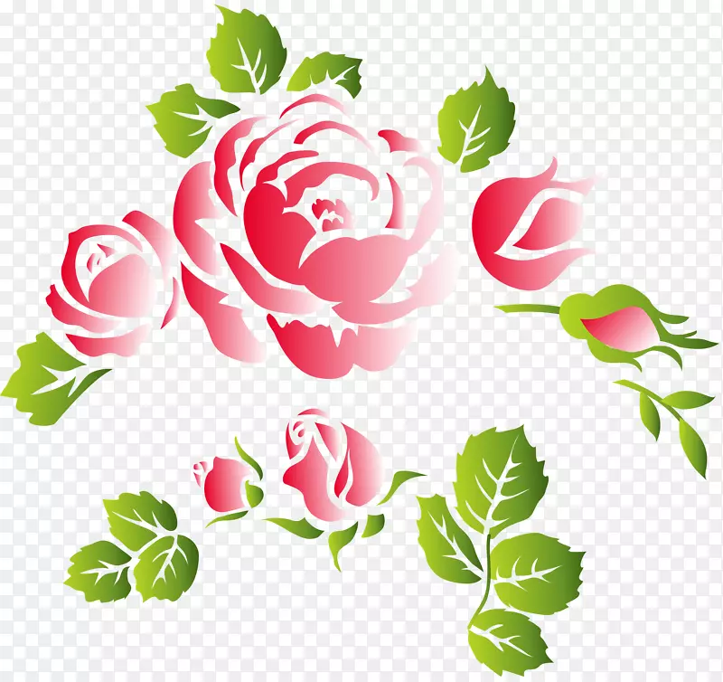 花饰玫瑰夹艺术装饰