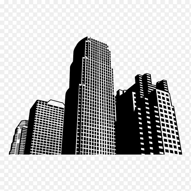 高层建筑材料剪贴画-摩天大楼