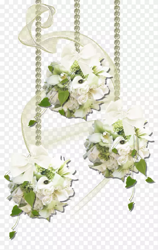 婚礼插花艺术-白花