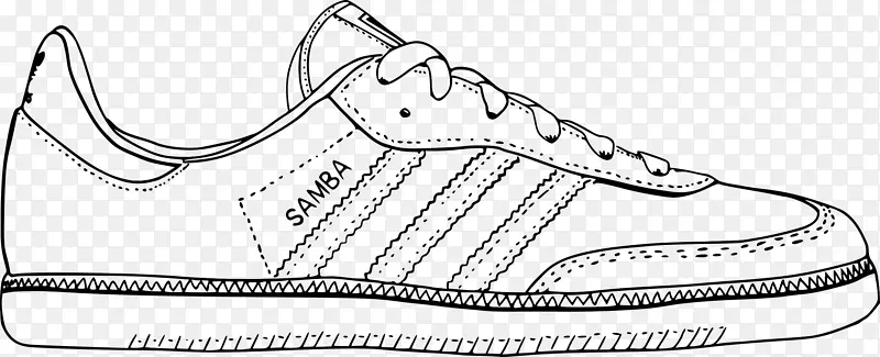 鞋运动鞋阿迪达斯靴夹艺术-素描