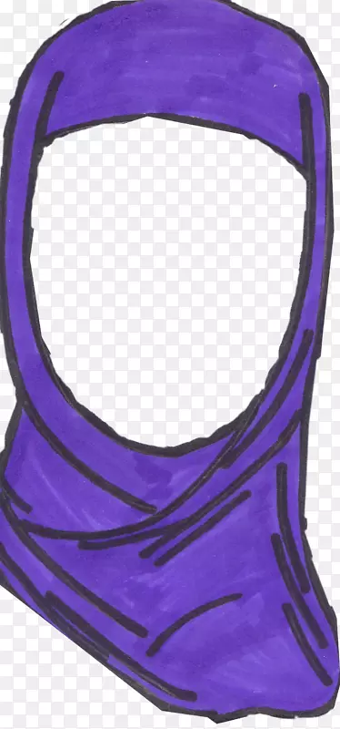 钴蓝头巾紫红色紫丁香头巾