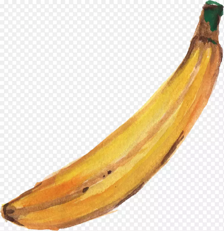 香蕉水彩画回形针艺术-香蕉