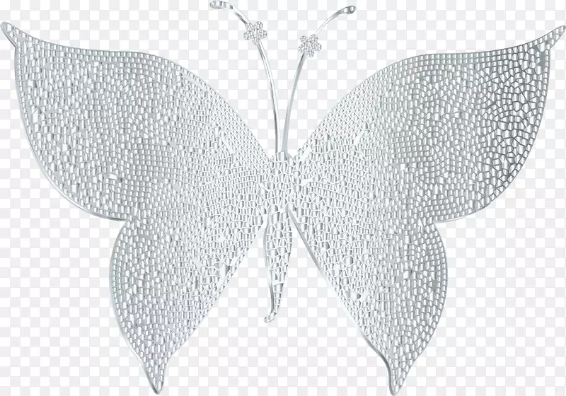 蝴蝶昆虫翅膀银夹艺术翅膀
