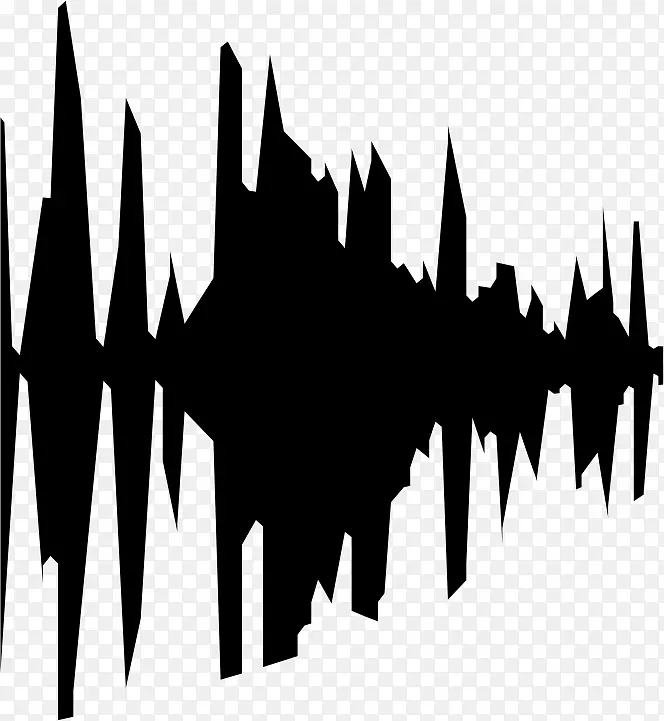 声波计算机图标剪辑艺术声波