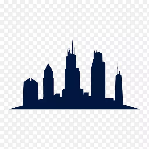 芝加哥天际线轮廓-城市轮廓