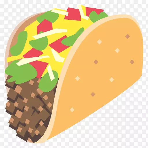 Taco表情符号芝士汉堡表情标签-玉米饼
