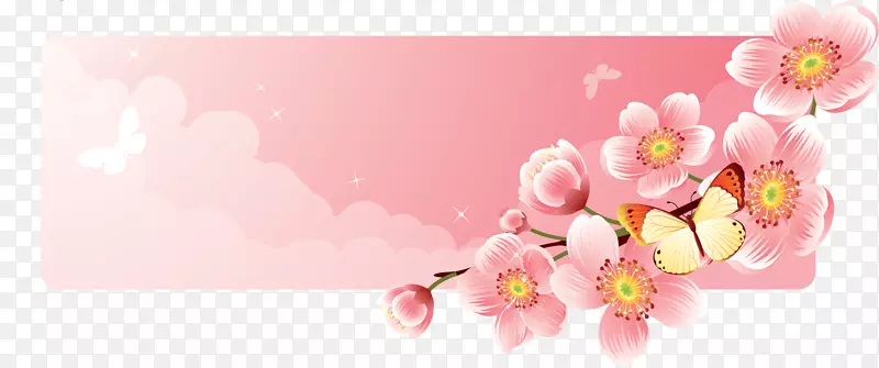 花旗剪贴画-花卉横幅PNG图片素材下载_图片编号697699-PNG素材网