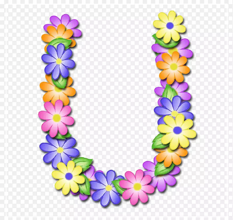 字母表字母花卉数字数据.彩色花