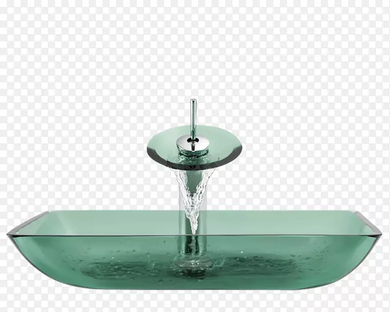 碗水槽，水龙头，玻璃浴室-水槽