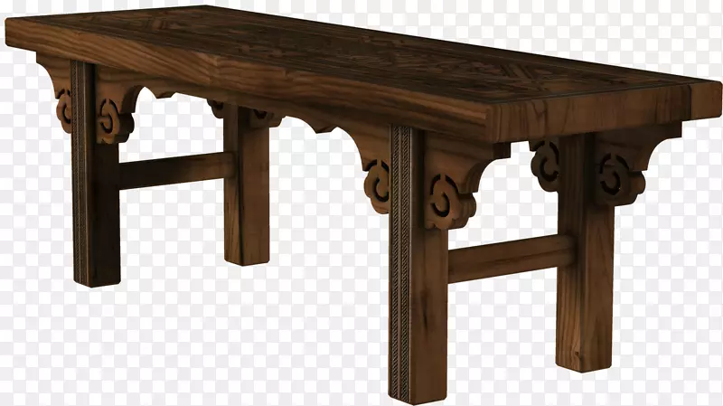 桌子家具，长椅夹艺术.风格