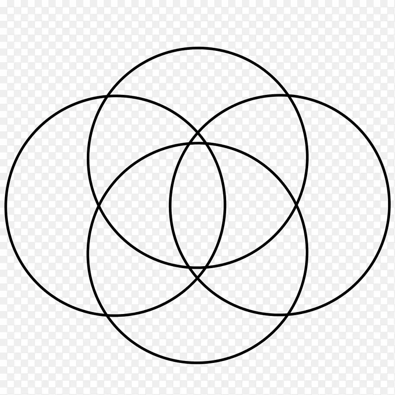 重叠圆圈，网格神圣几何学-圆圈花
