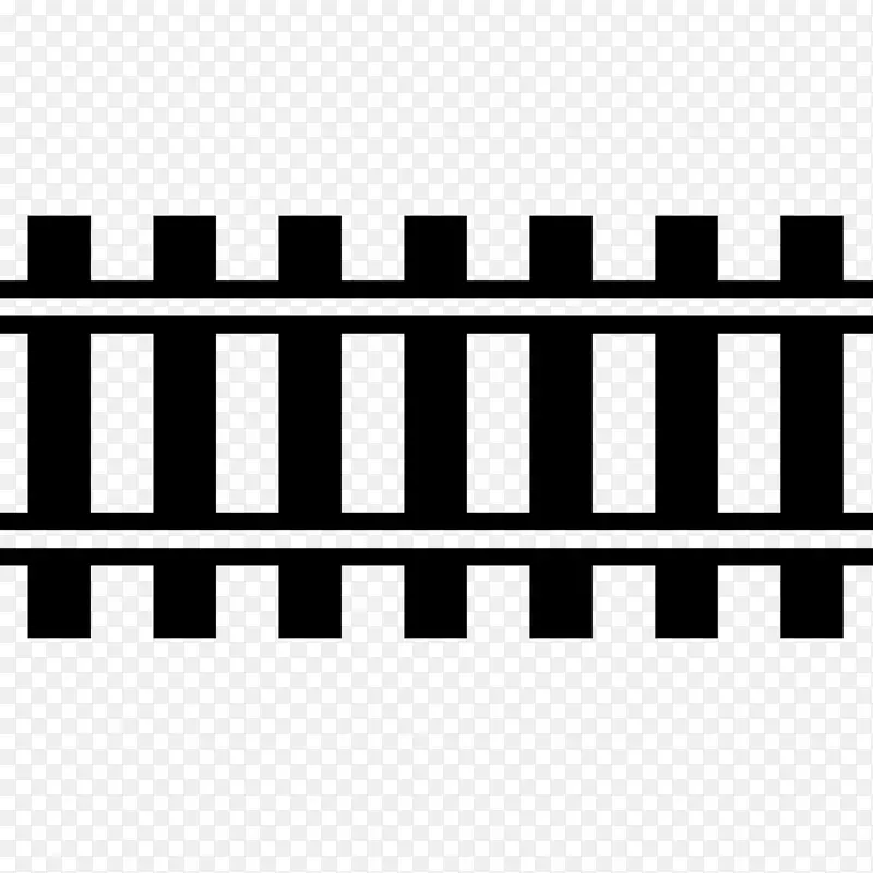 铁路运输列车计算机图标轨道终点线