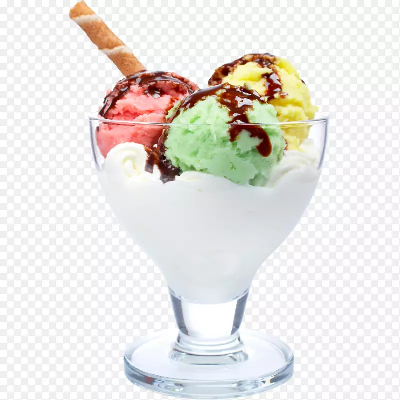 巧克力冰淇淋锥-甜点