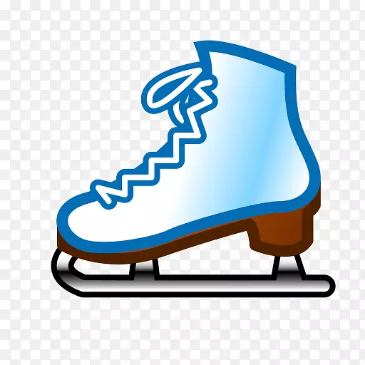 溜冰滑冰花样滑冰冰场剪贴画冰上溜冰鞋