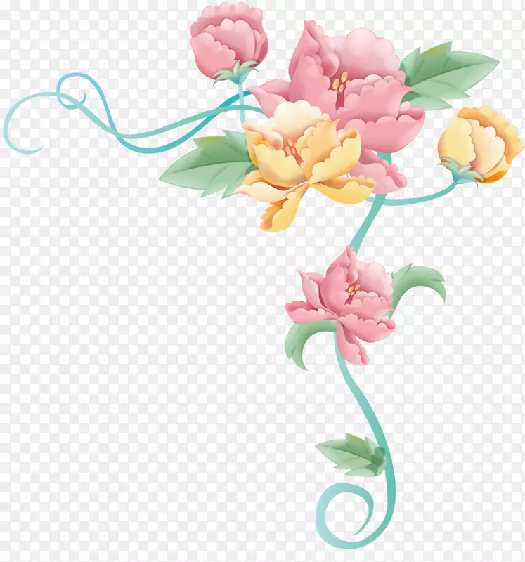 花卉绘图光栅图形剪辑艺术-花卉