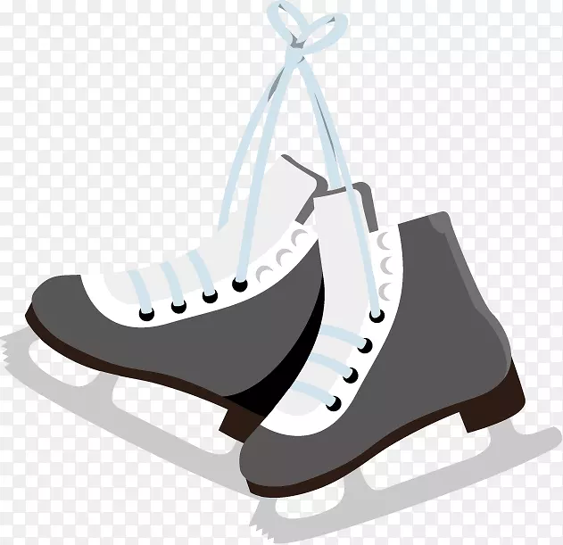 冬季奥运会滑冰冰上冰球剪贴画冰上溜冰鞋