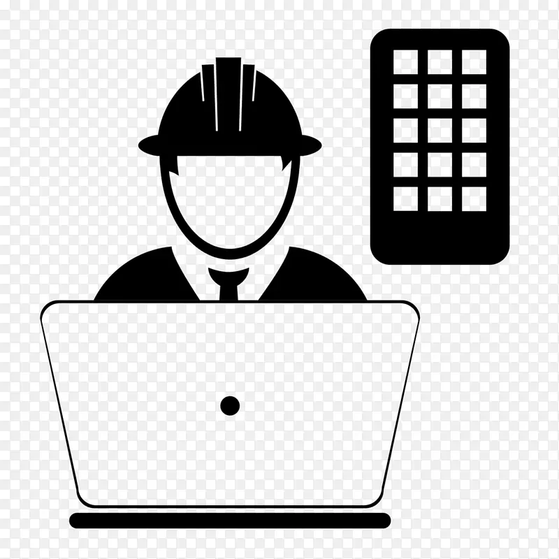 计算机图标建筑工人-工程师