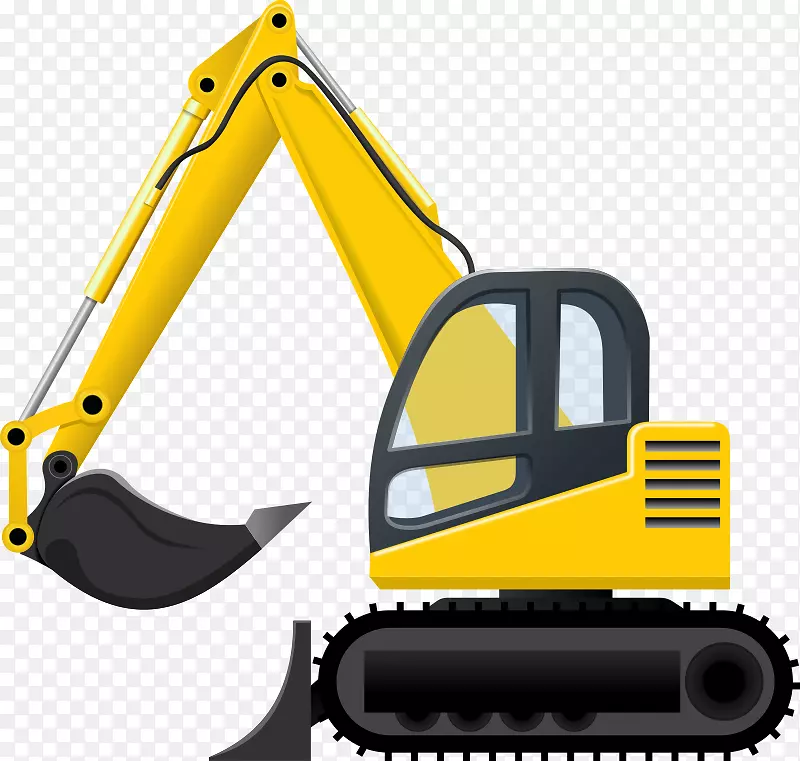 挖掘机重型机械建筑工程夹艺术挖掘机