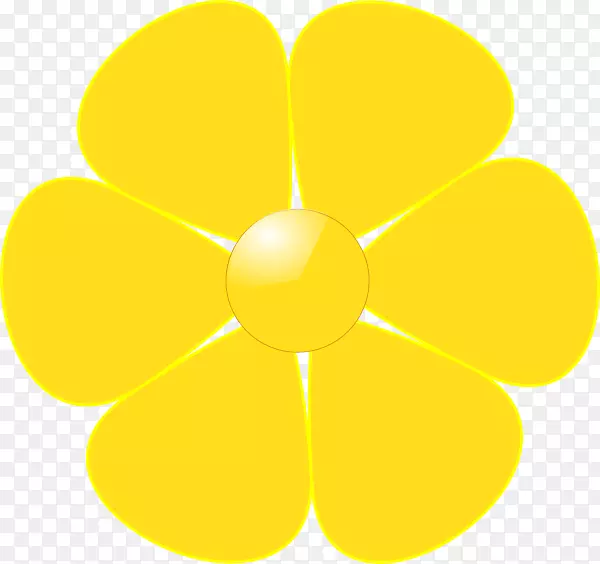黄色剪贴画-黄花