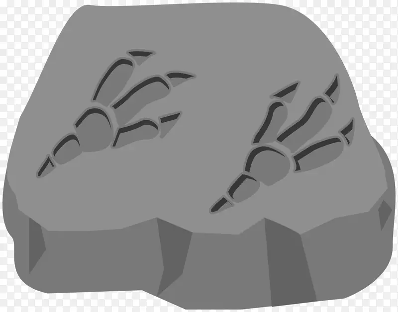 恐龙脚印保留化石剪贴画-脚印