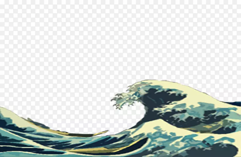 神奈川风浪巨浪桌面壁纸