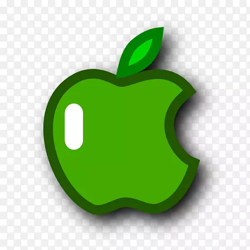 苹果电脑图标-绿色苹果