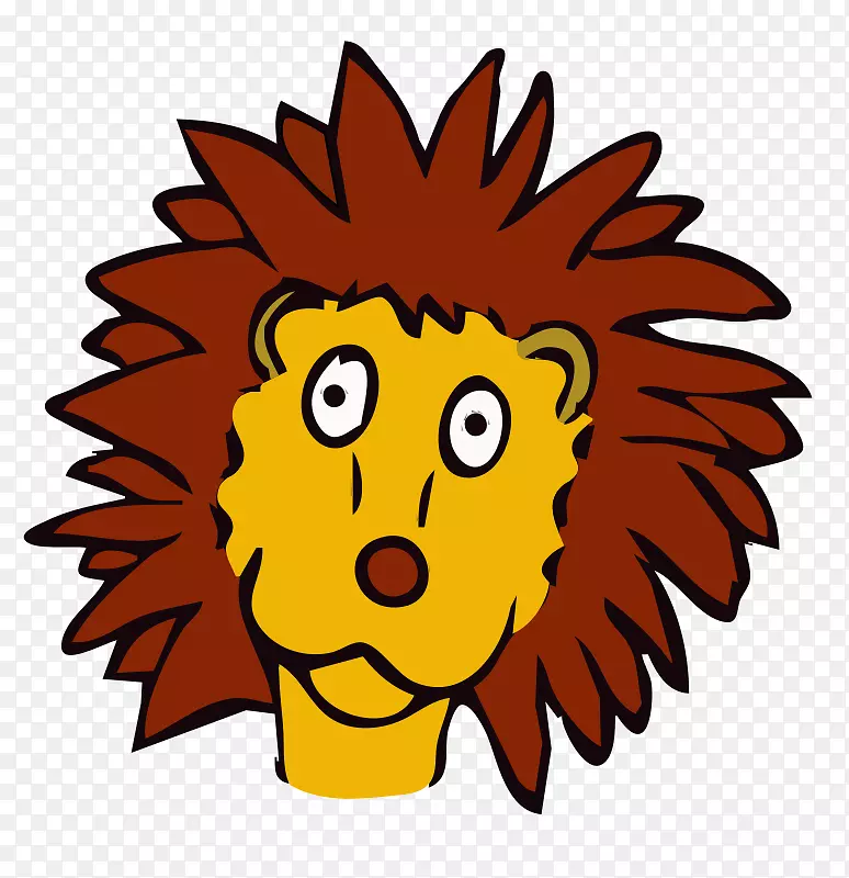 狮头兔卡通剪贴画-狮子头